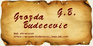 Grozda Budečević vizit kartica